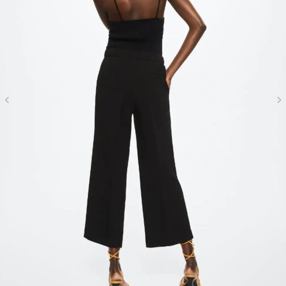 Mango Cropped Button Pants 1XL - NWT - Picture 2 of 10